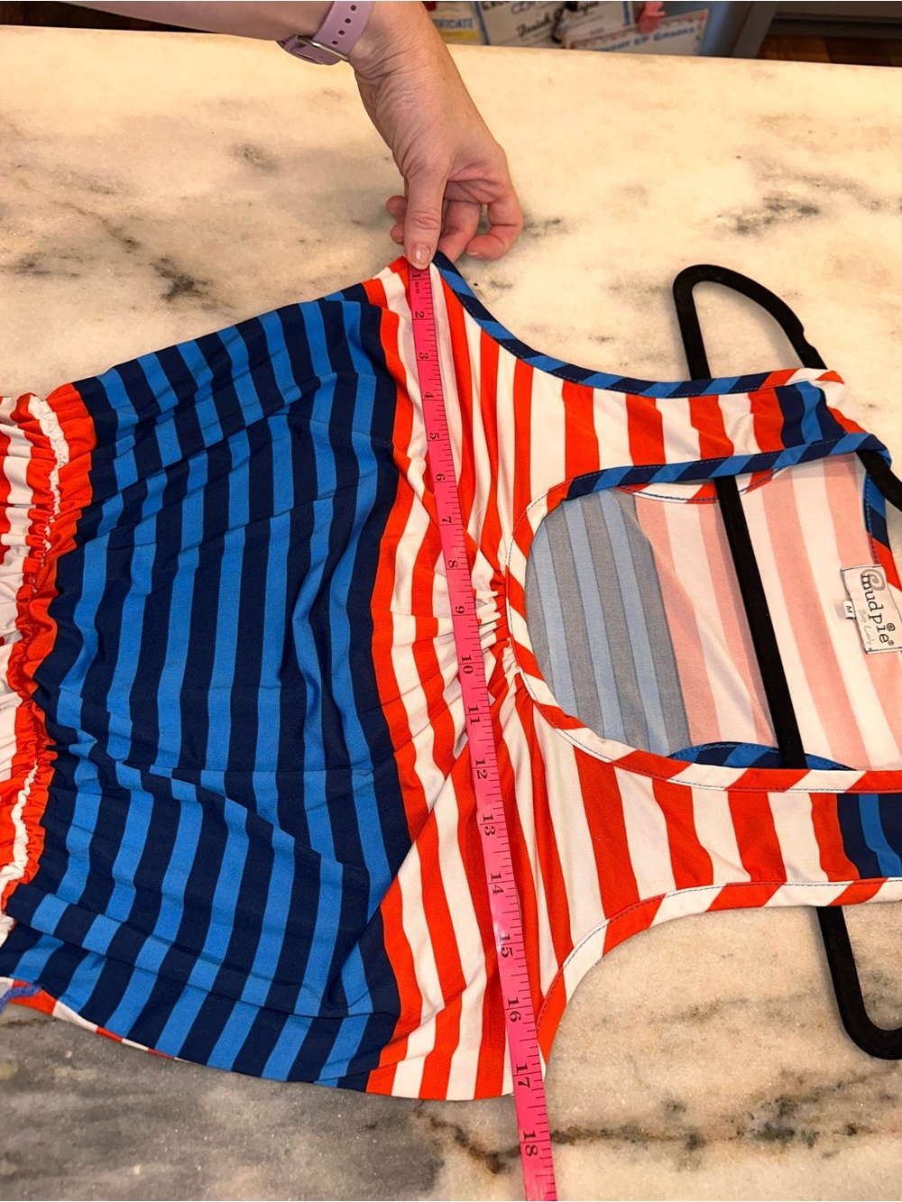 Mudpie Size Medium Striped Red, White & Blue Sleeveless Summer Dress - Picture 8 of 11